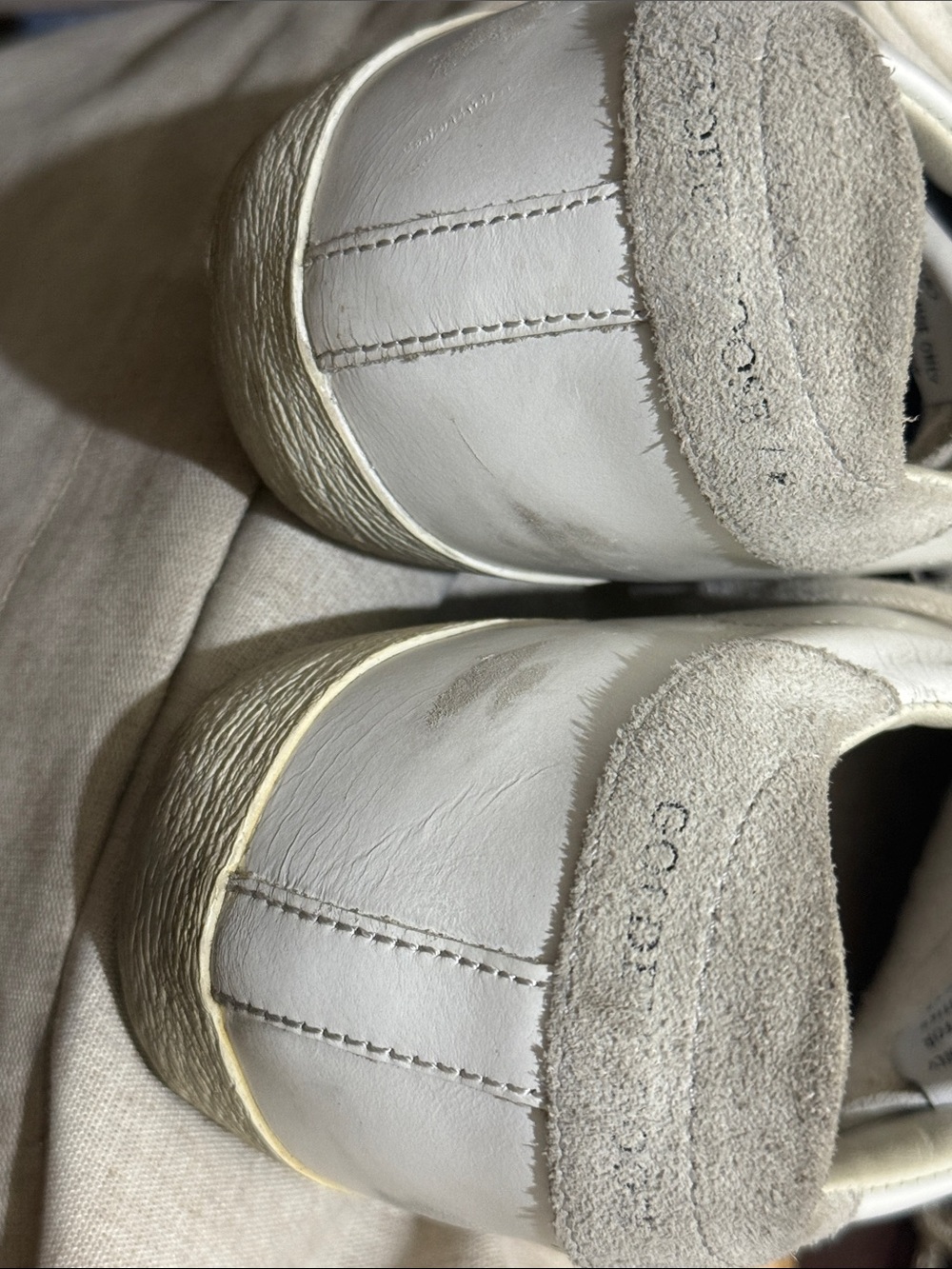 Golden Goose Women's White Sneakers with Sage Green Star & Trim - Picture 5 of 7